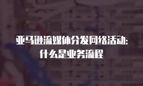 亚马逊流媒体分发网络活动：什么是业务流程