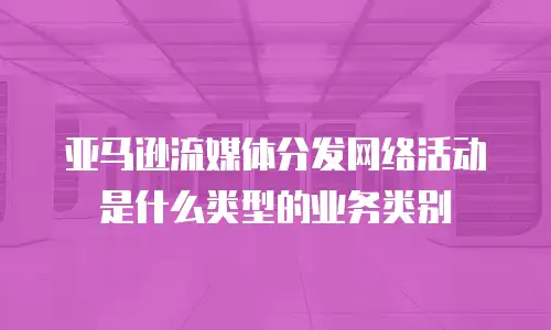 亚马逊流媒体分发网络活动是什么类型的业务类别