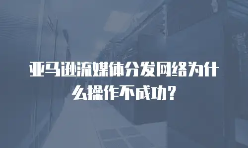 亚马逊流媒体分发网络为什么操作不成功？