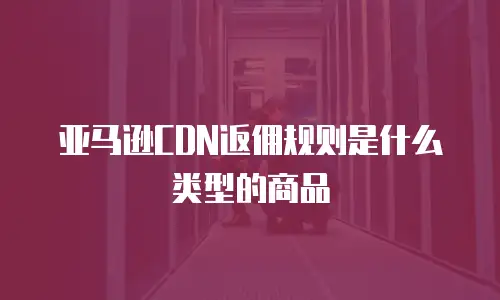 亚马逊CDN返佣规则是什么类型的商品