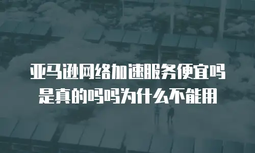 亚马逊网络加速服务便宜吗是真的吗吗为什么不能用