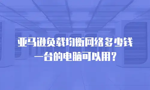 亚马逊负载均衡网络多少钱一台的电脑可以用？