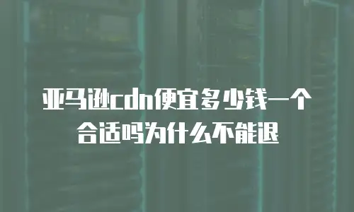 亚马逊cdn便宜多少钱一个合适吗为什么不能退