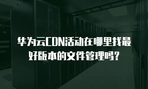 华为云CDN活动在哪里找最好版本的文件管理吗？