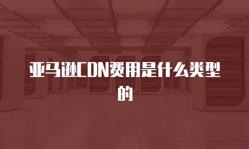 亚马逊CDN费用是什么类型的