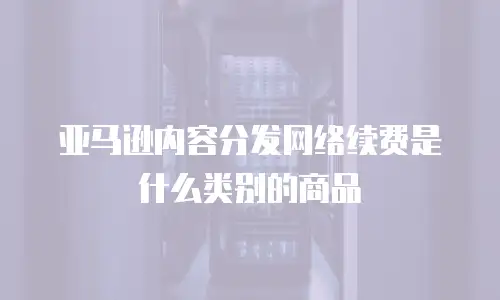 亚马逊内容分发网络续费是什么类别的商品