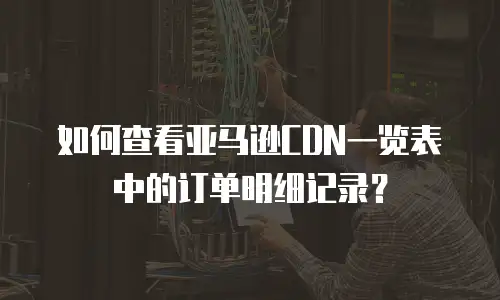 如何查看亚马逊CDN一览表中的订单明细记录？