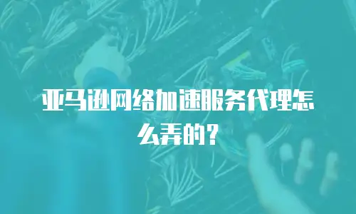 亚马逊网络加速服务代理怎么弄的？