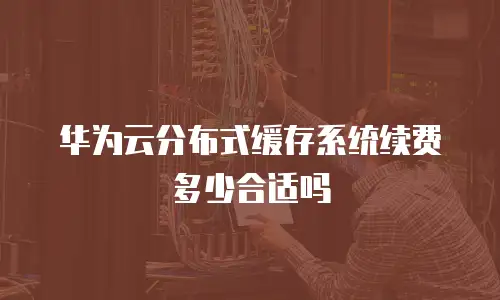 华为云分布式缓存系统续费多少合适吗