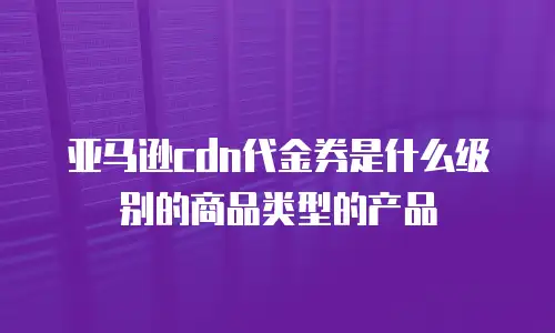 亚马逊cdn代金券是什么级别的商品类型的产品