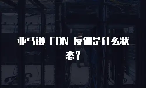 亚马逊 CDN 反佣是什么状态？