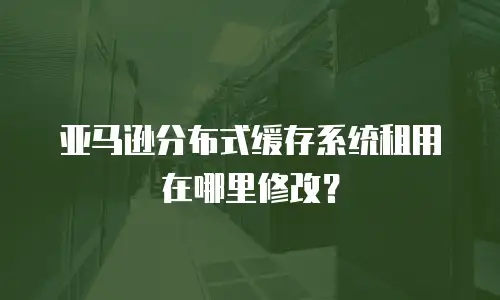 亚马逊分布式缓存系统租用在哪里修改？