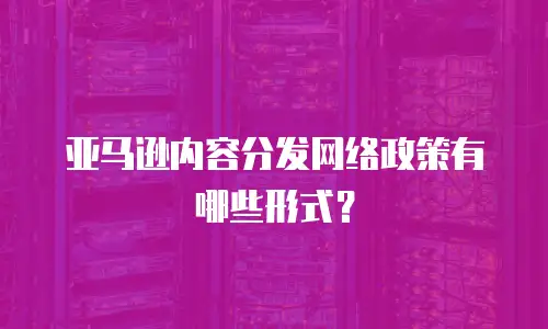 亚马逊内容分发网络政策有哪些形式？