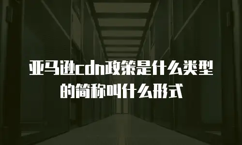 亚马逊cdn政策是什么类型的简称叫什么形式