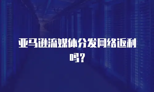 亚马逊流媒体分发网络返利吗？
