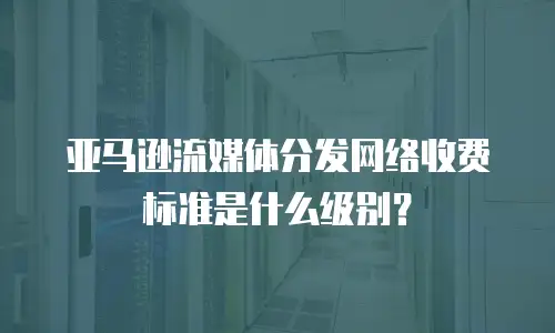 亚马逊流媒体分发网络收费标准是什么级别？