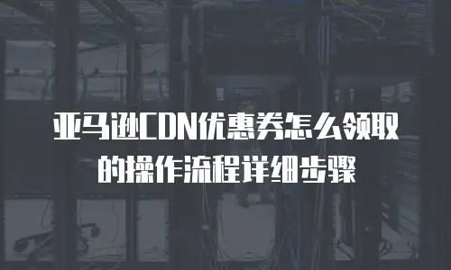 亚马逊CDN优惠券怎么领取的操作流程详细步骤