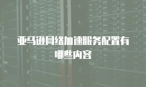 亚马逊网络加速服务配置有哪些内容