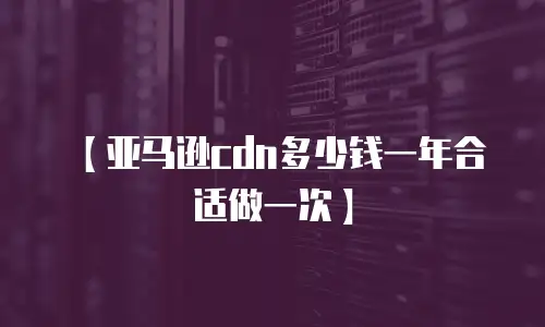 【亚马逊cdn多少钱一年合适做一次】