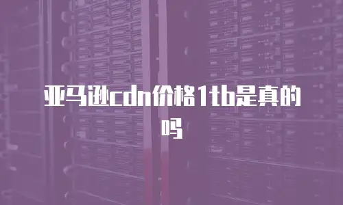 亚马逊cdn价格1tb是真的吗