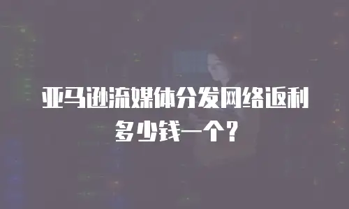 亚马逊流媒体分发网络返利多少钱一个？