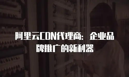 阿里云CDN代理商：企业品牌推广的新利器