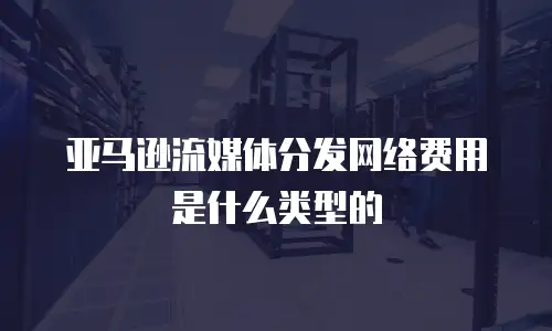 亚马逊流媒体分发网络费用是什么类型的