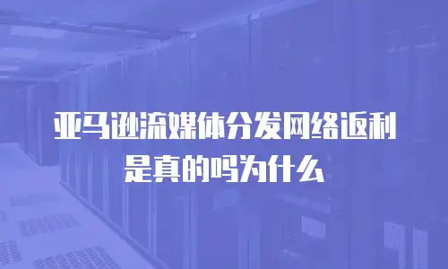 亚马逊流媒体分发网络返利是真的吗为什么