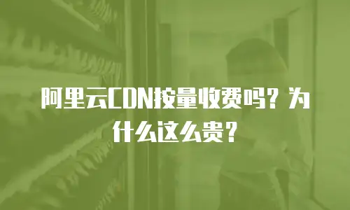阿里云CDN按量收费吗？为什么这么贵？