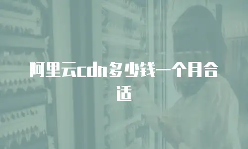 阿里云cdn多少钱一个月合适