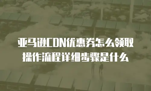 亚马逊CDN优惠券怎么领取操作流程详细步骤是什么