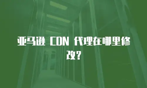 亚马逊 CDN 代理在哪里修改？