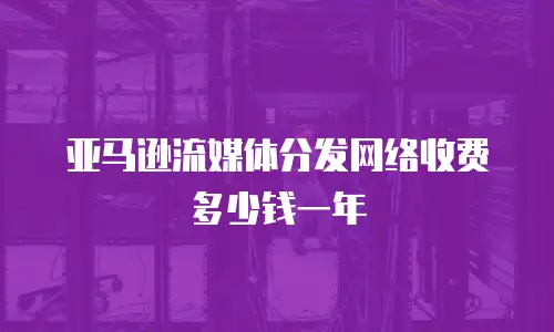亚马逊流媒体分发网络收费多少钱一年