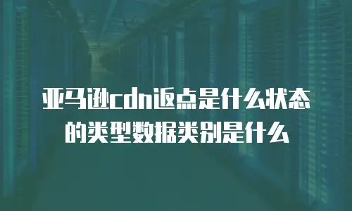 亚马逊cdn返点是什么状态的类型数据类别是什么