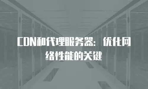CDN和代理服务器：优化网络性能的关键