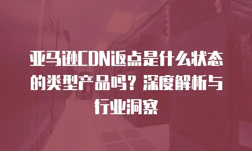 亚马逊CDN返点是什么状态的类型产品吗？深度解析与行业洞察