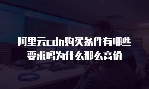阿里云cdn购买条件有哪些要求吗为什么那么高价