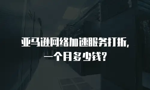 亚马逊网络加速服务打折，一个月多少钱？