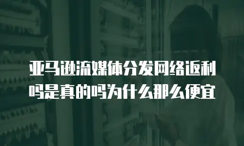亚马逊流媒体分发网络返利吗是真的吗为什么那么便宜