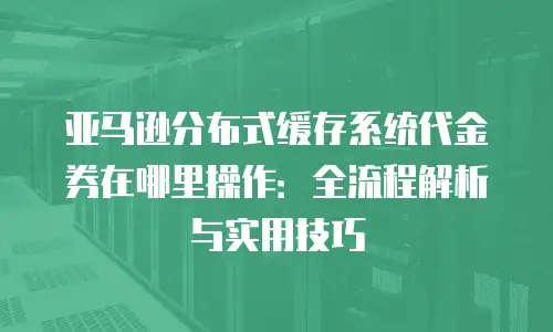 亚马逊分布式缓存系统代金券在哪里操作：全流程解析与实用技巧