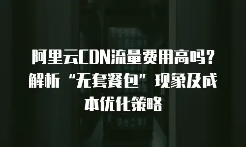 阿里云CDN流量费用高吗？解析&ldquo;无套餐包&rdquo;现象及成本优化策略