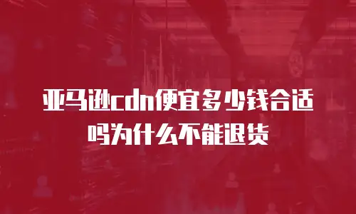 亚马逊cdn便宜多少钱合适吗为什么不能退货