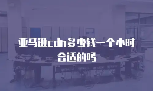 亚马逊cdn多少钱一个小时合适的吗