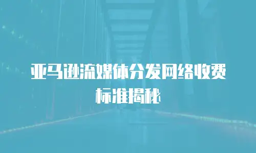 亚马逊流媒体分发网络收费标准揭秘