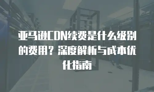 亚马逊CDN续费是什么级别的费用？深度解析与成本优化指南