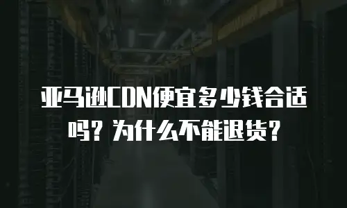 亚马逊CDN便宜多少钱合适吗？为什么不能退货？