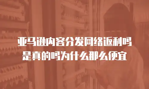 亚马逊内容分发网络返利吗是真的吗为什么那么便宜