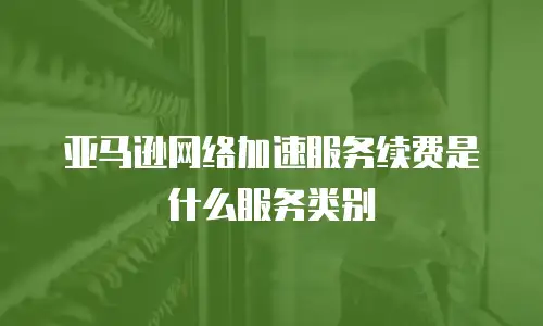 亚马逊网络加速服务续费是什么服务类别