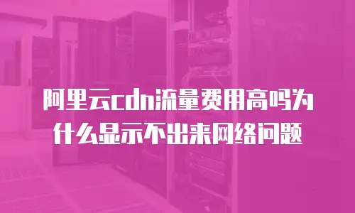 阿里云cdn流量费用高吗为什么显示不出来网络问题