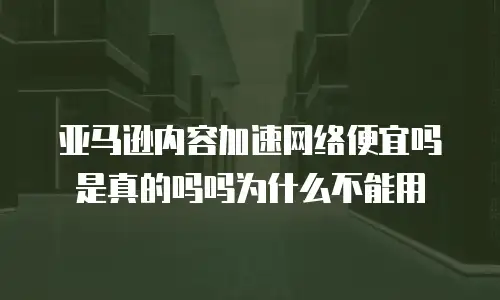 亚马逊内容加速网络便宜吗是真的吗吗为什么不能用